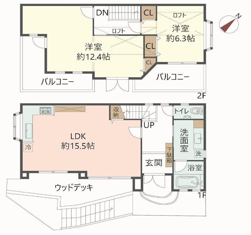 茨木市南安威3丁目　中古一戸建 間取り図
