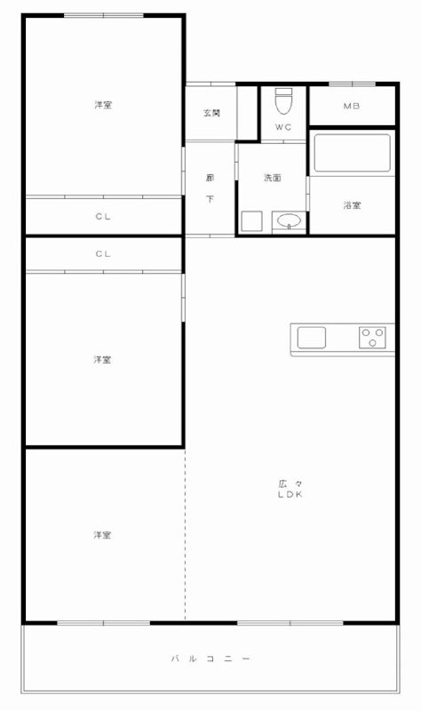 南茨木駅前ハイタウンI棟 間取り図
