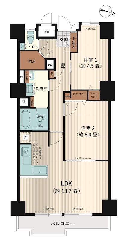 茨木グランドハイツ  間取り図