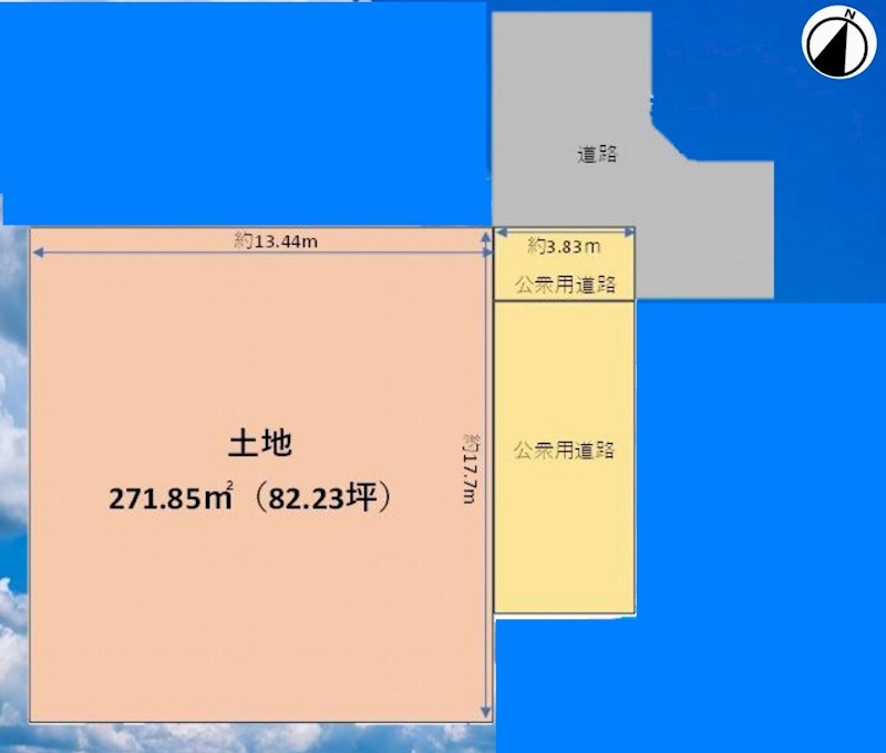 茨木市北春日丘4丁目　売土地 間取り図