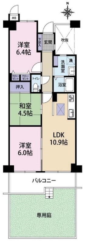 マイシティー高槻 間取り図