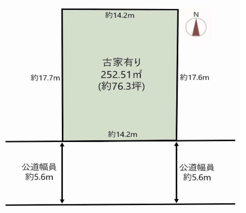 茨木市鮎川3丁目　売土地 間取り図
