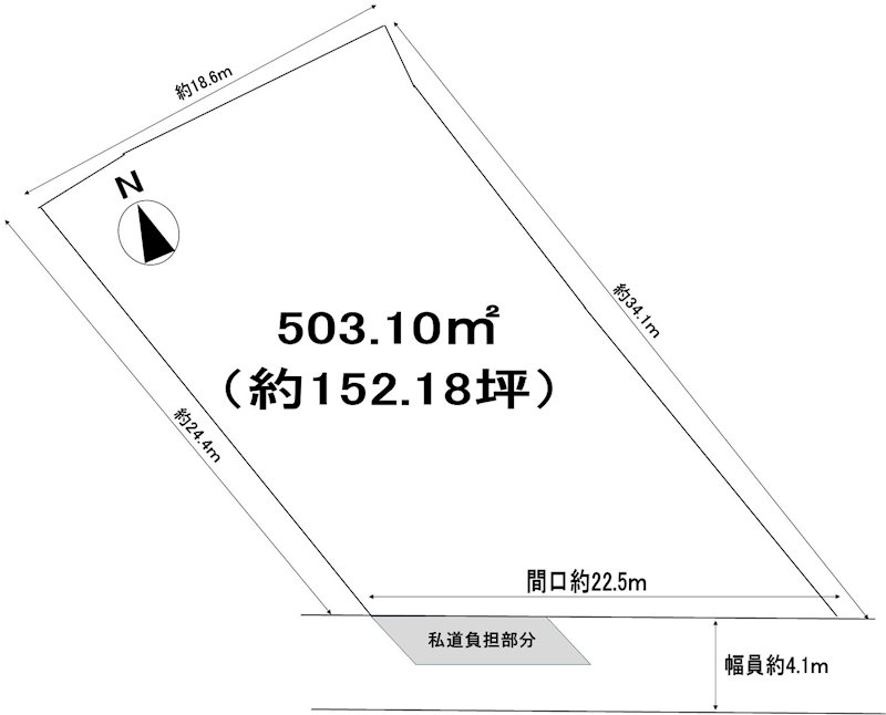 茨木市南春日丘1丁目　売土地 間取り図