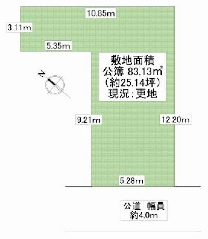 茨木市庄1丁目　売土地 間取り図