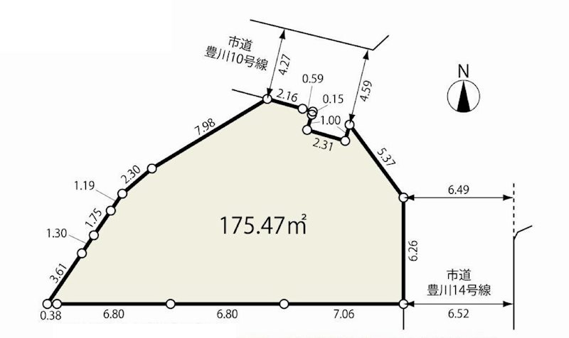 茨木市豊川4丁目　売土地  間取り図