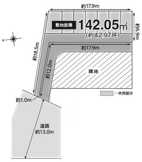 高槻市真上町5丁目　売土地 間取り図
