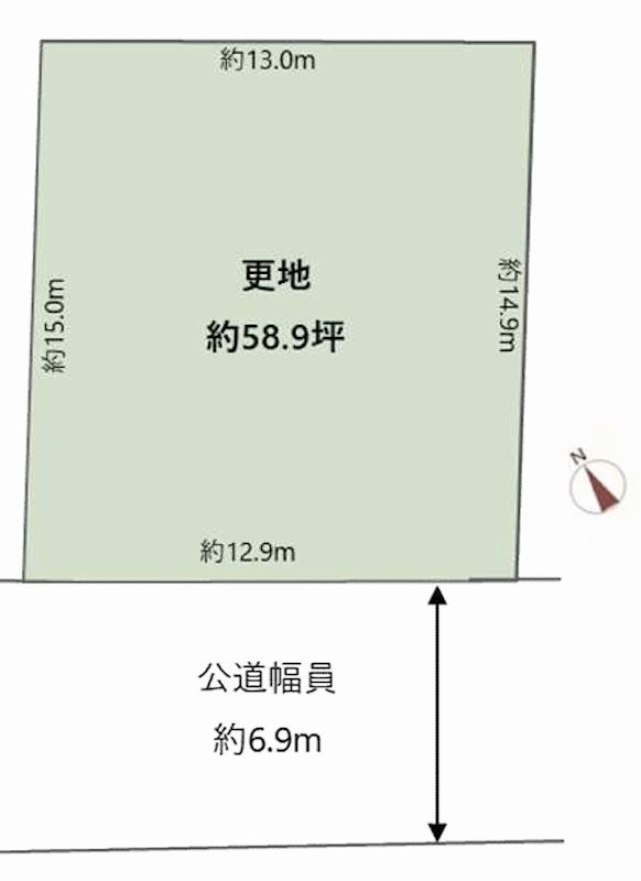 茨木市北春日丘1丁目　売土地   間取り図