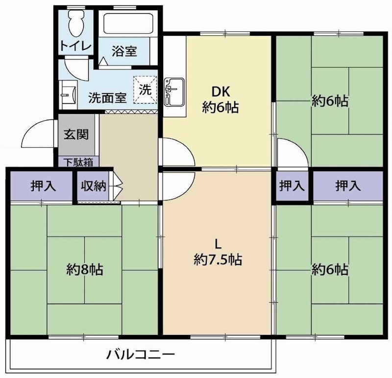 茨木郡山D住宅A16棟  間取り図