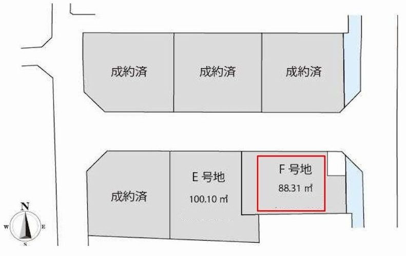 茨木市目垣1丁目　売土地 間取り図