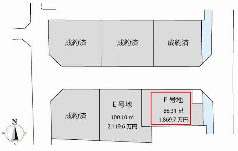 茨木市目垣1丁目　売土地 間取り図