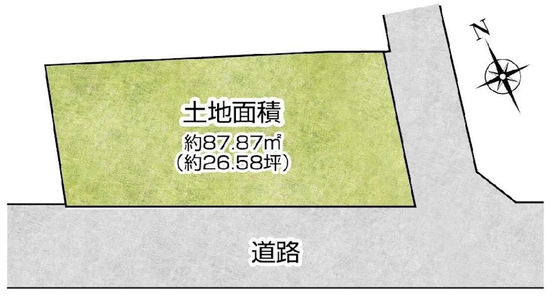 高槻市西面中2丁目　売土地 間取り図
