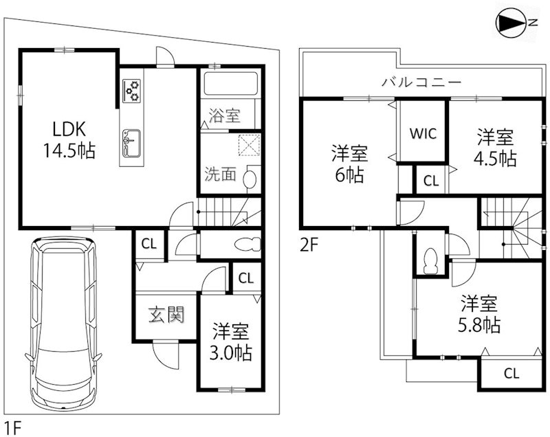 摂津市東別府4丁目　中古一戸建 間取り図