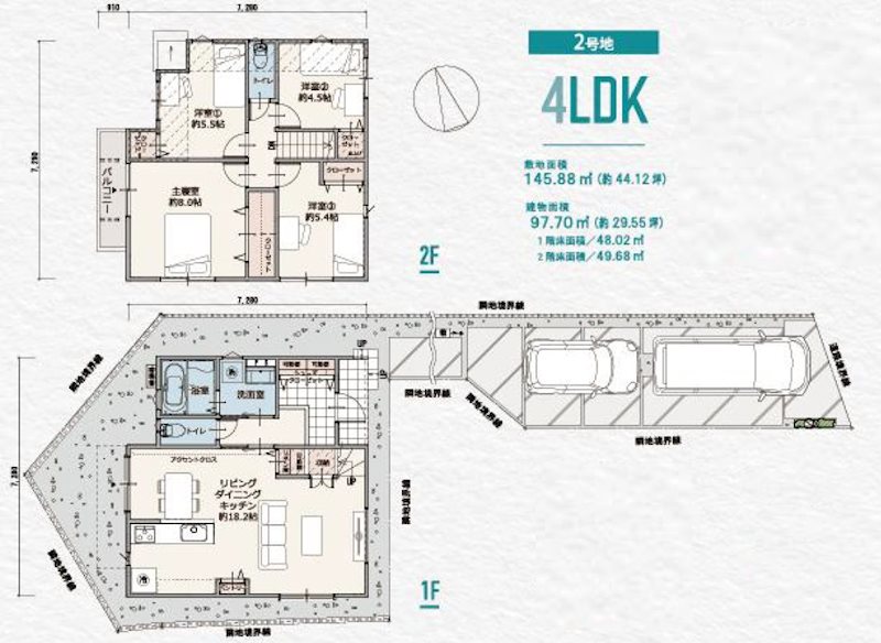 ローズプレイス楠葉野田Ⅶ2号地 間取り図