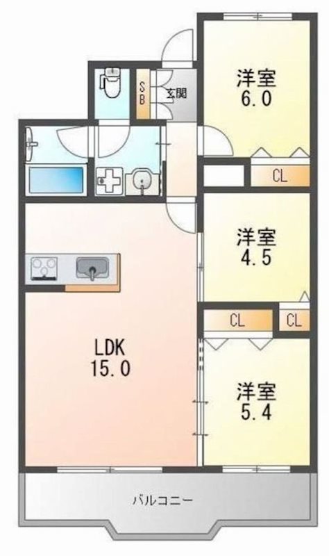 白川高層住宅8号棟 間取り図