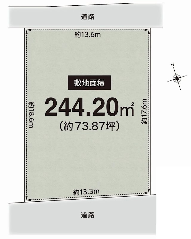 茨木市西安威1丁目　売土地 間取り図
