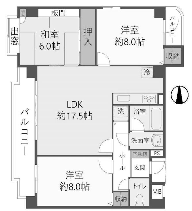 グリーンエクセル水無瀬 間取り図