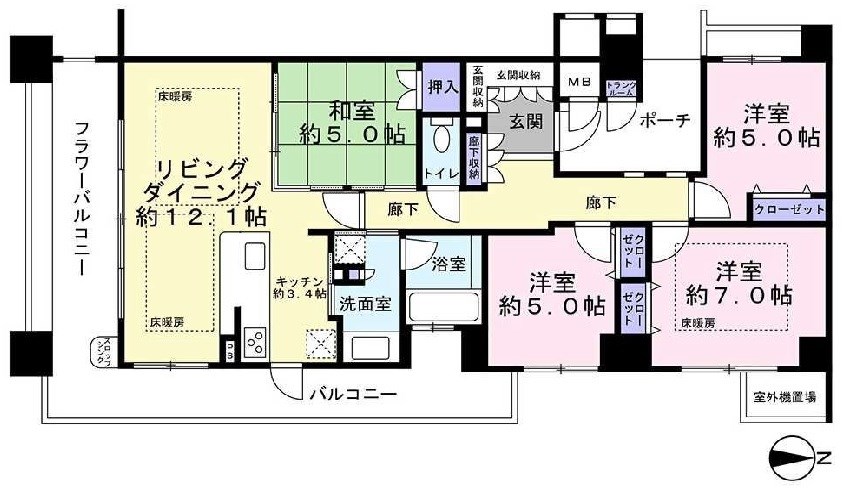 レスタージュ高槻 間取り図