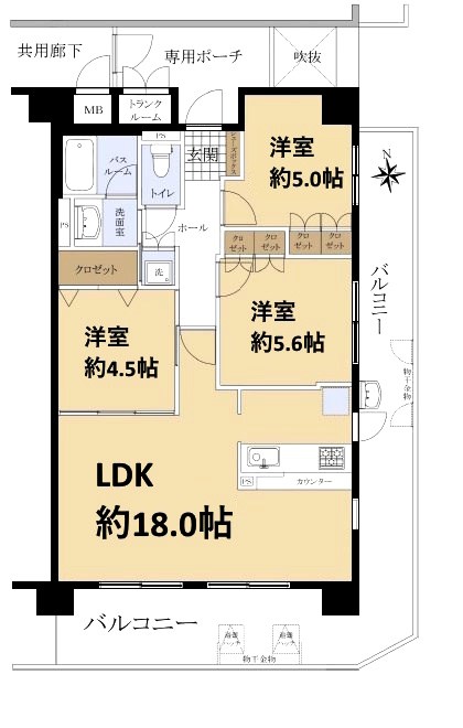 プライムコート高槻総持寺 間取り図