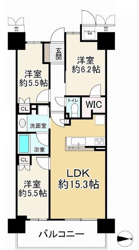 ミリカ・ガーデン     間取り図