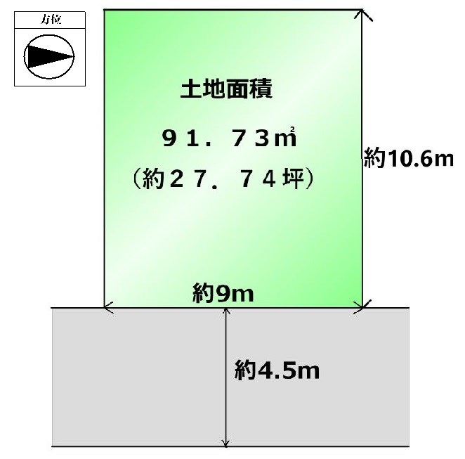 高槻市竹の内町 売土地 間取り図