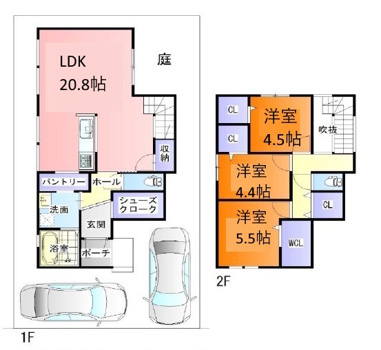 高槻市塚原6丁目　中古一戸建 間取り図