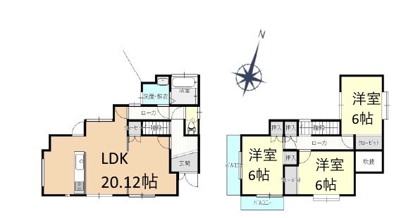 高槻市塚原3丁目　中古一戸建 間取り図