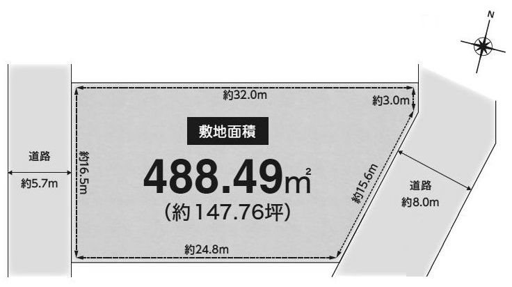 高槻市日吉台五番町　売土地 間取り図
