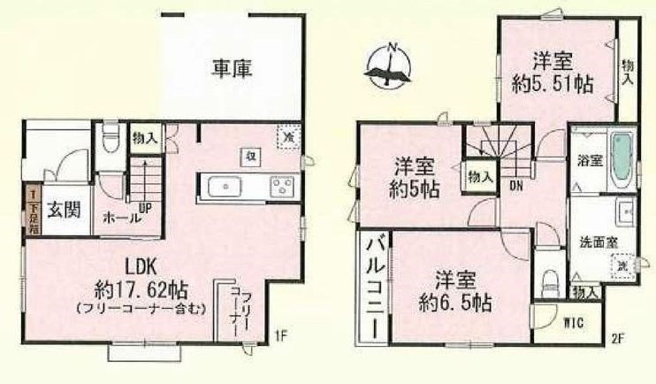 摂津市千里丘２丁目　１号棟　新築一戸建 間取り図