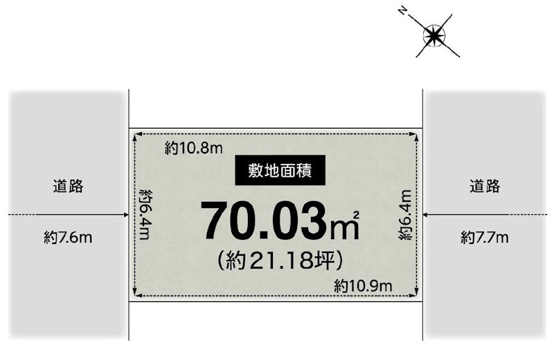 高槻市唐崎西1丁目　売土地 間取り図