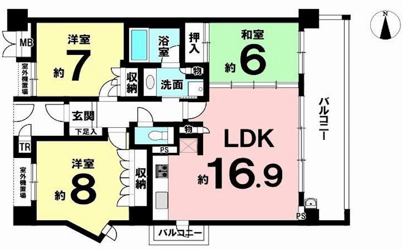 ジオ彩都みなみ坂2番館 間取り図