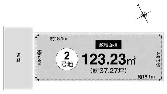高槻市安岡寺町3丁目　売土地2号地 間取り図