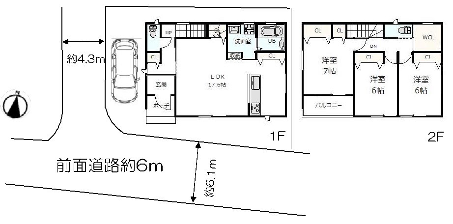 高槻市須賀町 建築条件付売土地 間取り図