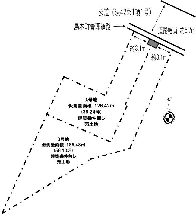 島本町東大寺1丁目 売土地 間取り図