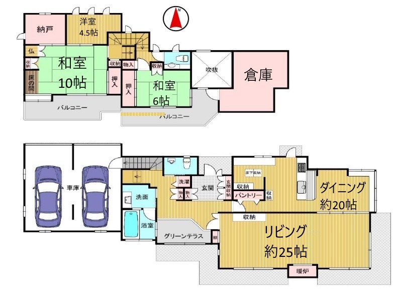 高槻市岡本町　中古一戸建 間取り図