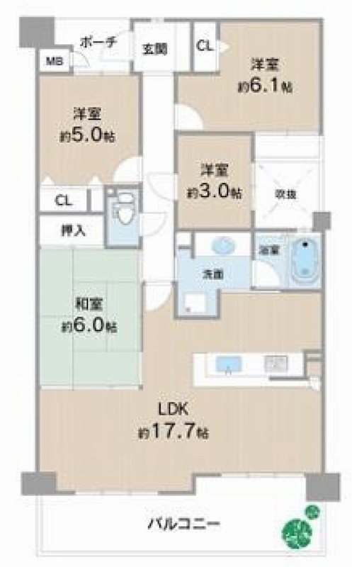 藤和ライブタウン茨木南春日丘2番館 間取り図