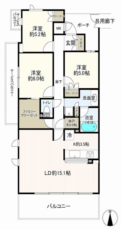 パークナード・レーベン茨木さわらぎ 間取り図