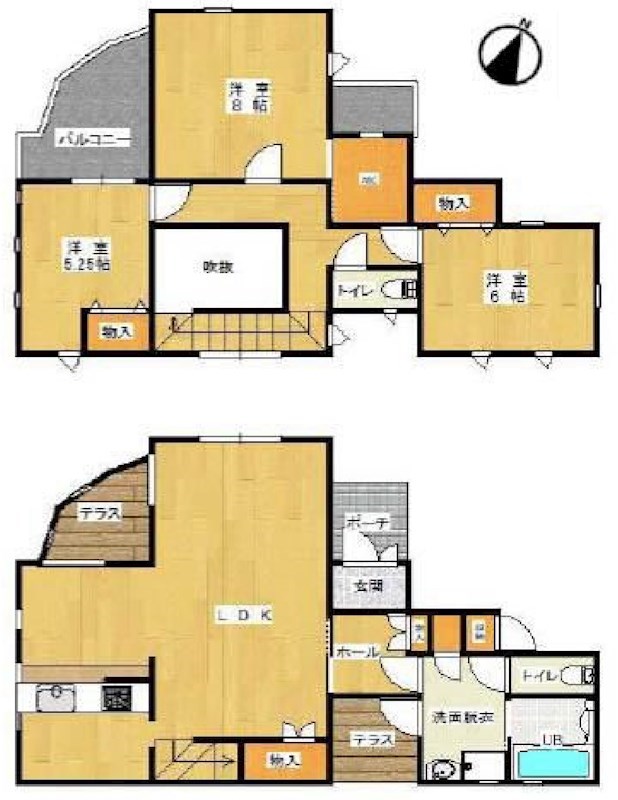 高槻市大塚町3丁目　中古一戸建 間取り図
