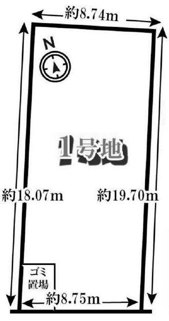 高槻市郡家本町　売土地1号地 間取り図