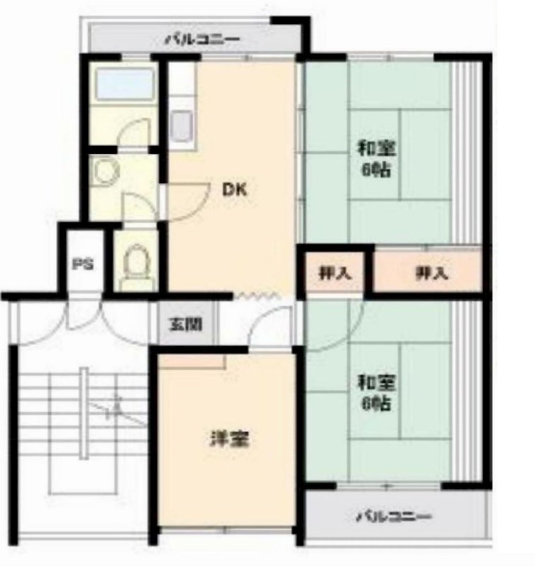 大建コーポ千里丘B棟　オーナーチェンジ 間取り図