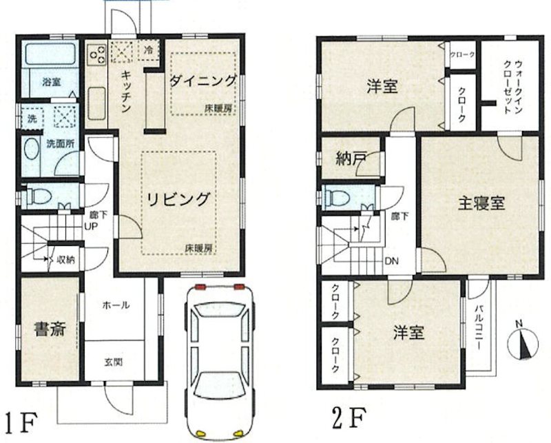 東香里新町一戸建 間取り図