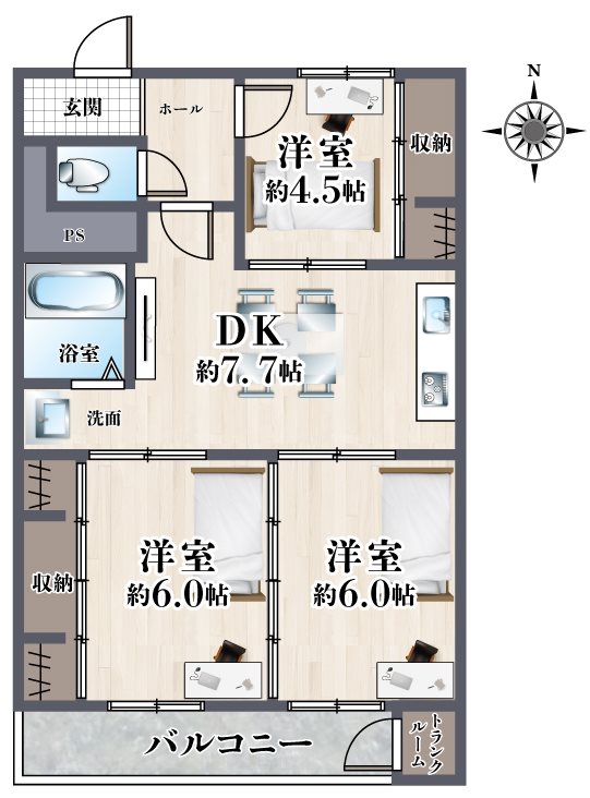 ネオライフマンション高槻 　オーナーチェンジ物件 間取り図