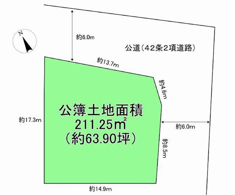 茨木市南春日丘3丁目 売土地 間取り図
