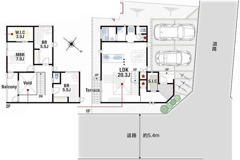 茨木市北春日丘2丁目　新築一戸建 間取り図