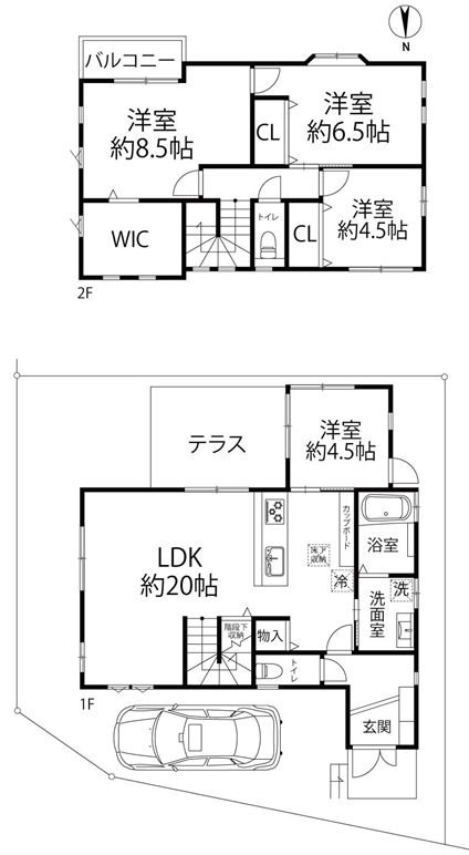 茨木市山手台新町1丁目　中古一戸建 間取り図