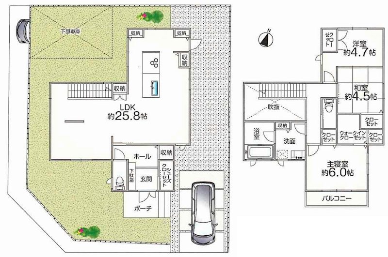茨木市山手台7丁目　中古一戸建  間取り図