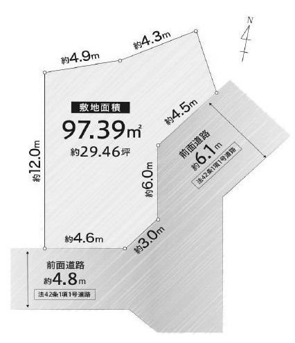 高槻市大蔵司1丁目　売土地 間取り図