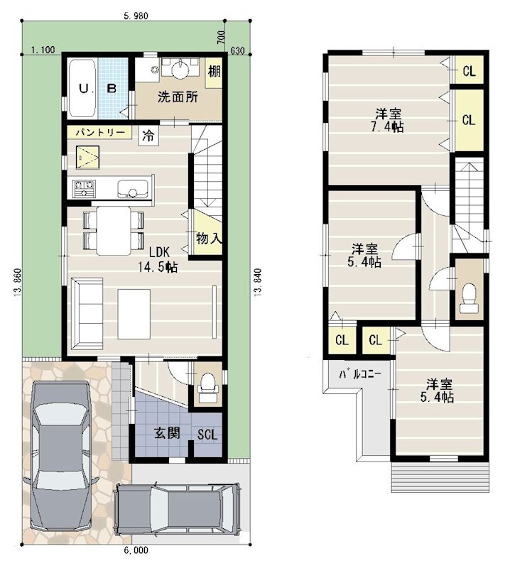 高槻市松が丘3丁目　建築条件付売土地 間取り図