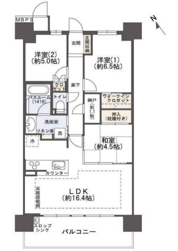 ミリカ・テラスⅠ街区 間取り図
