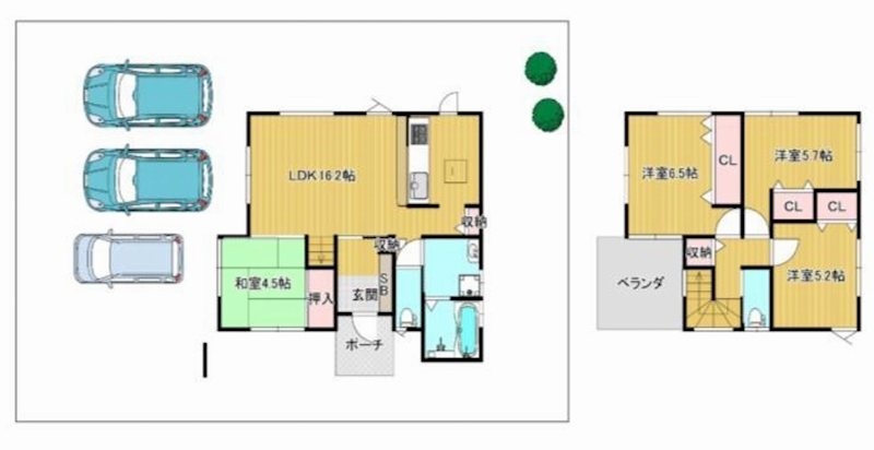 茨木市山手台新町1丁目　中古一戸建   間取り図