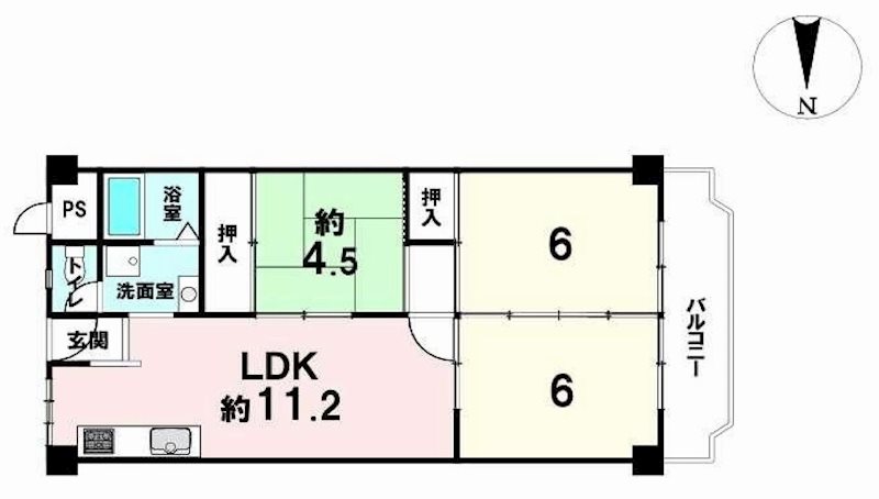 ローレルハイツ茨木総持寺第1号棟 間取り図